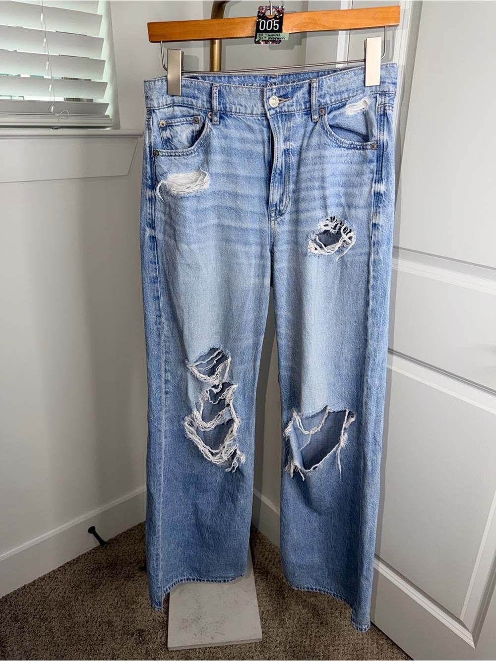 5. AE Super Hugh Rise Wide Leg Jean
